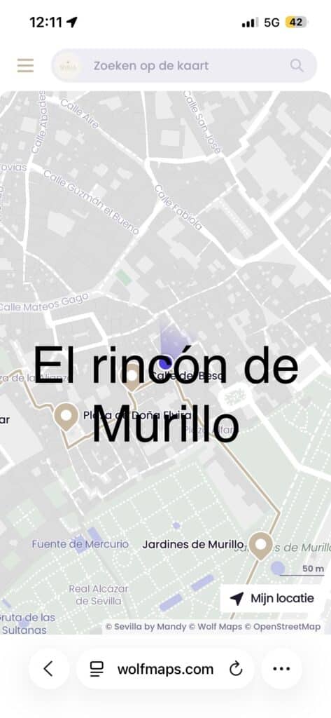 Testen van de self-guide route Iconisch Sevilla